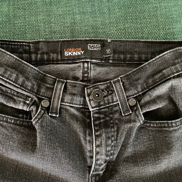 RSQ Kids Girls Black Denim Skinny Jeans - Picture 3 of 4